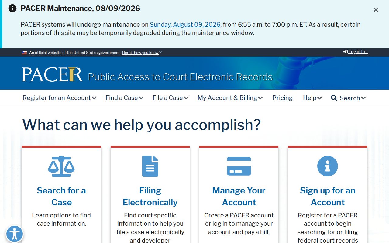McMinn County federal criminal court case PACER access