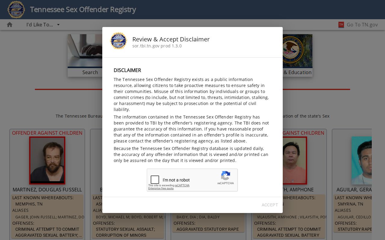 McMinn County sex offender registry profile context