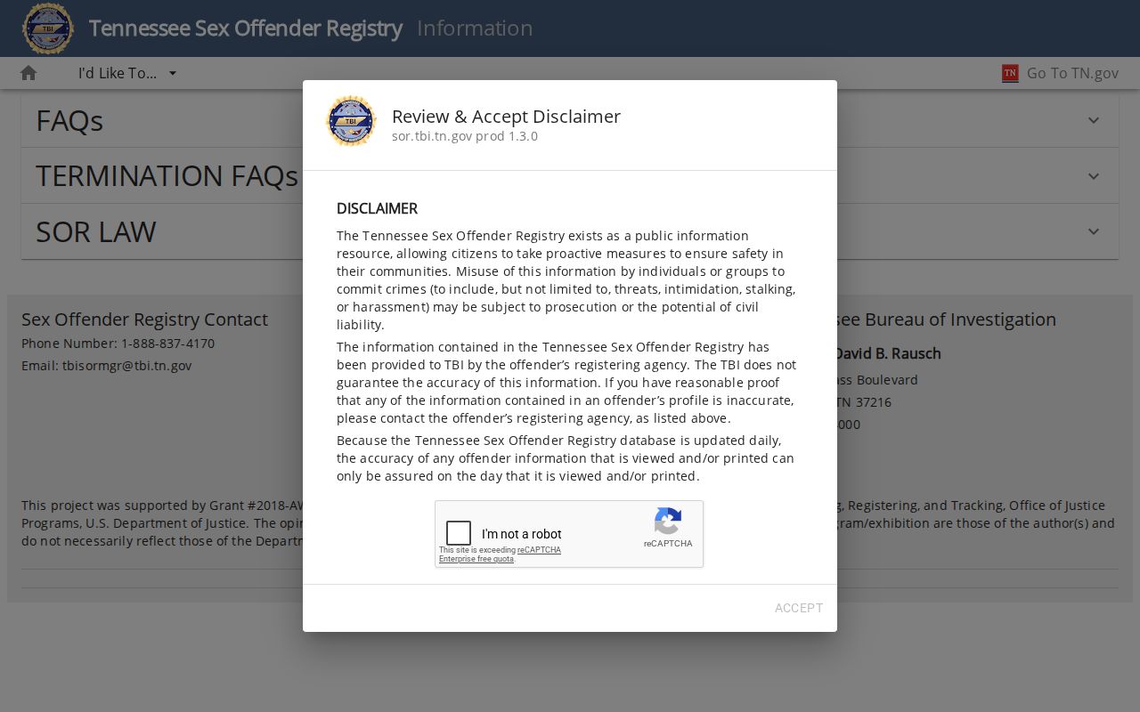 McMinn County sex offender registry daily update notice
